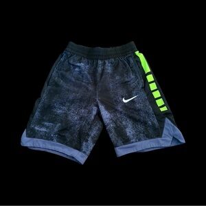 Nike Black and Neon Green Sports Shorts